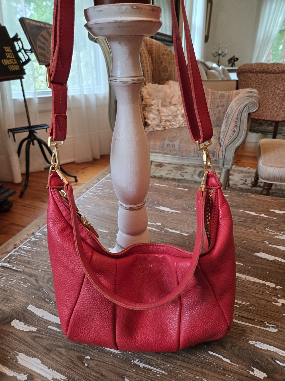 Red Leather Hammitt Shoulder Bag -